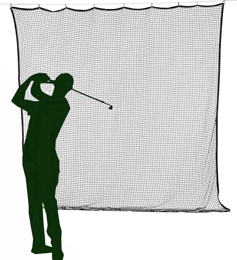 Mcage 10ft,15ft & 20ft Multi-Sports Netting in/Outdoor All Season Frequent Use Golf Hitting Practice Net with Around Finished Seam Durable Strong 150 LB Tested Nylon Mesh Net 1-Inch Mesh Holes - Image 1
